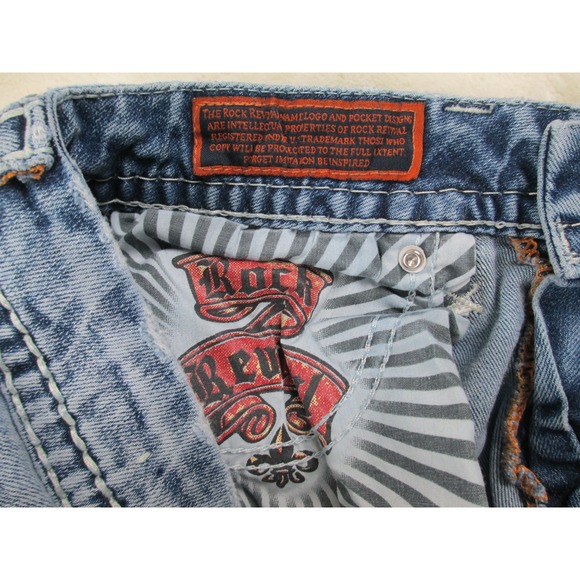 Rock Revival Pants Womens 28 Blue‎ Denim Jeans Janelle Straight Ladies 28X30* - Picture 14 of 16